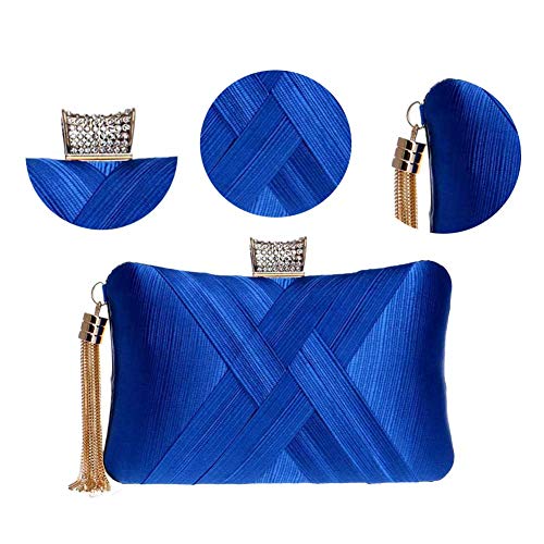 Kalaien Women's Evening Bags Clutch Purse Bridal Party Handbags For Wedding Prom Night Out Party (Royal Blue) #TOP1