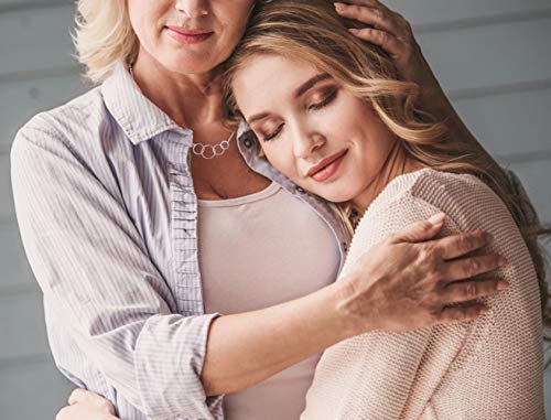 Solinfor 40Th Birthday Gifts For Women - Sterling Silver Necklace With Gift Wrapping, Card - Four Circle For Her 4 Decade - 40 Years Old Jewelry Gift Idea #TOP2