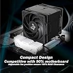 Scythe Mugen 6 Dual Fan Black Edition CPU Air Cooler, Intel LGA1700, LGA1151, AMD AM5, AM4 Support,120mm, Single Tower, Aluminium Top Cover (Mugen 6 Dual Fan Black Edition) (SCMG-6000DBE) - Image 5