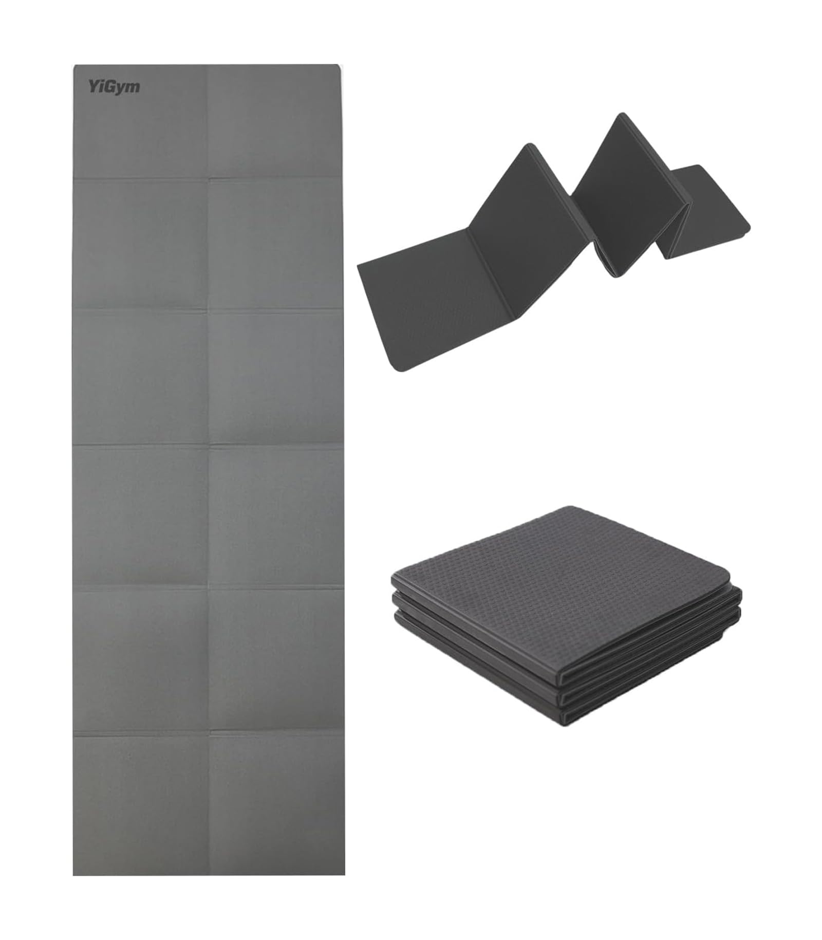 Tappetino da yoga pieghevole 5 mm di spessore TPE+PU double face antiscivolo tappetino da viaggio portatile per hot yoga pilates HIIT home fitness