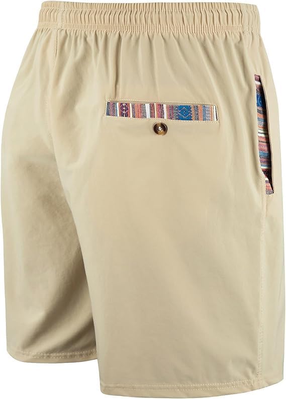 Loopory Mens Casual Shorts-Drawstring Summer Beach Stretch Twill Golf Shorts-Anti-Wrinkle Fabric-5"&7" - Image 4