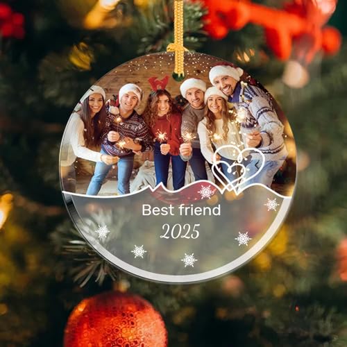 HOBULL Personalisierte Weihnachtskugeln mit Foto, 2025...