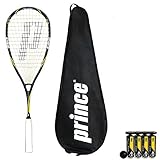 Peso (g) Sin Cuerdas 128 G Prince PRO BEAST 750 PowerBite Raqueta De Squash plus Dunlop PRO Pelotas De Squash - 3 x Dunlop Pro Squash Balls