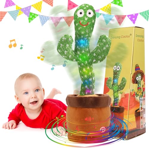 Image of Emoin Dancing Talking Cactus Toy for Baby Boys Girls Gifts,Dancing Cactus Singing Mimicking Recording Repeating What You Say Baby Toys