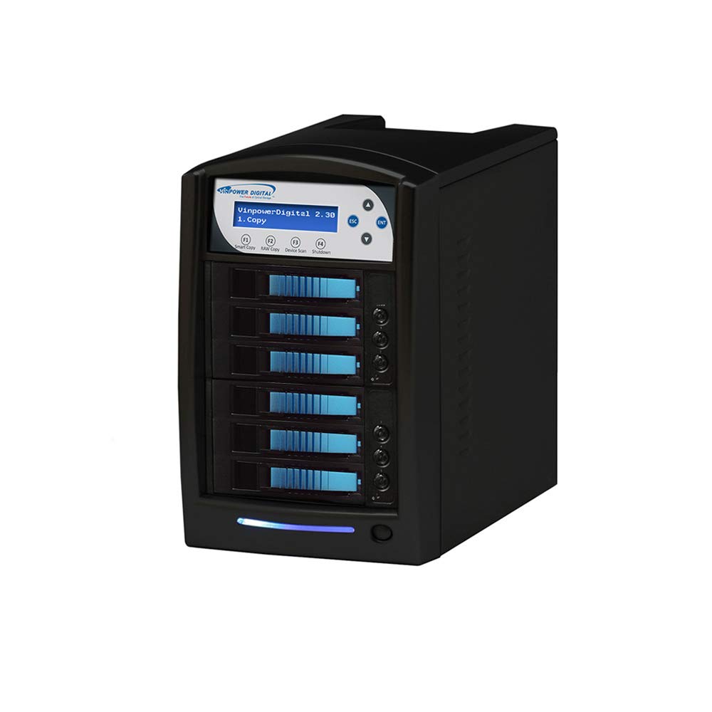 Vinpower Digital HDDShark Turbo 1 to 5 Standalone SATA Hard Drive Duplicator Supports 2.5" and 3.5" HDD SSD Transfer Speed 150MB/Sec