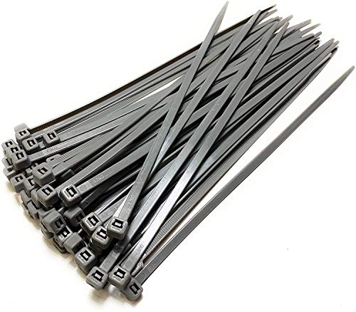 50 X Silver Grey Cable Ties 370Mm X 4.8Mm Wheel Trims Hub Cap