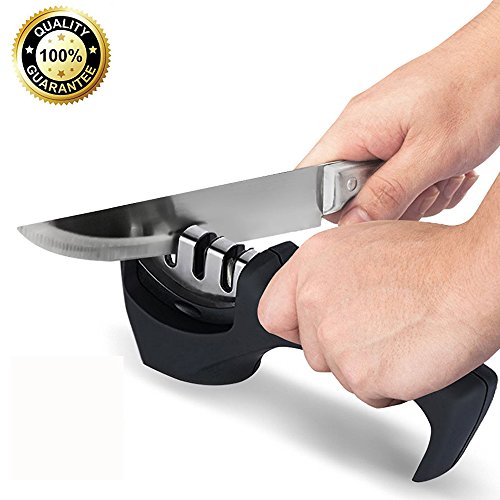Kitchen knife sharpner set steel diamond,ceramic sharpeners kit tool for handheld portable pocket knifes, professional kitchen sharpening system