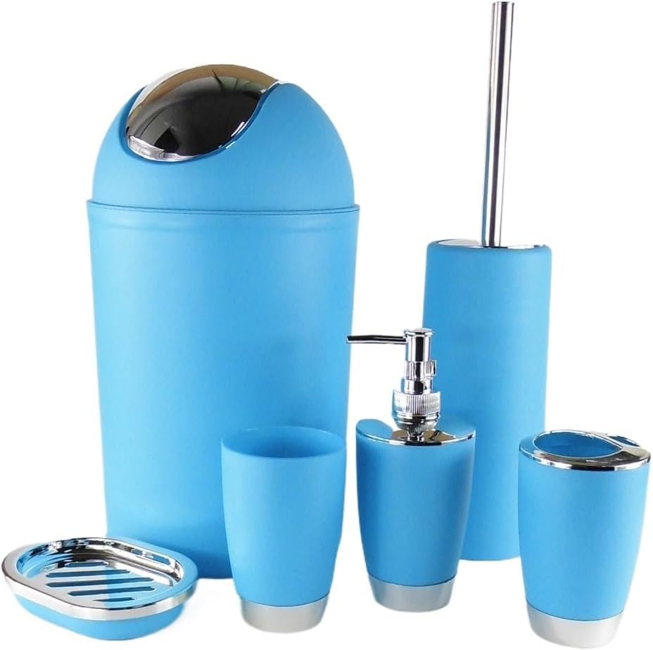 Plastic Bathroom Suite Bathroom Suite Gargle Cup Six-Piece Set of Toiletries Brushing Utensils