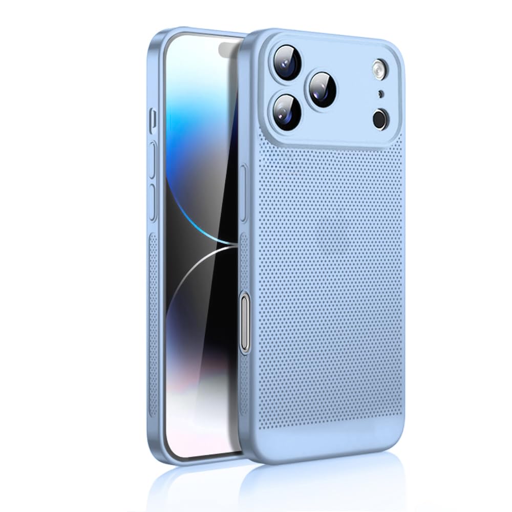 Dl3 Mobilak Case For iPhone 17 Pro Max 6.9-Inch Heat Dissipation Case with Built-in Camera Lens Protector Slim Fit Breathable Cooling Anti-Fingerprint Hard PC Back Shockproof Cover