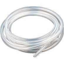 TOP-VIGOR Clear Silicon Tube 4mm ID x 6mm OD 16.40ft5m Length, Food Grade Silicone Rubber Tube Air Hose Pipe for Pump Transfer Clear