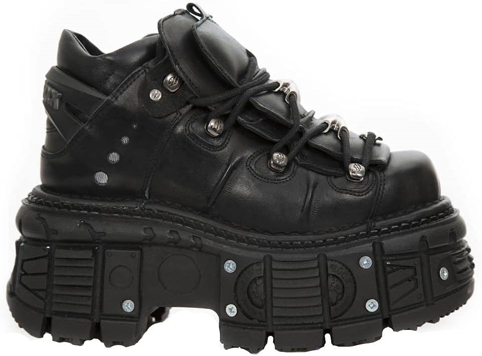 New Rock M-tank106-c2 Unisex Platform Shoes in Black