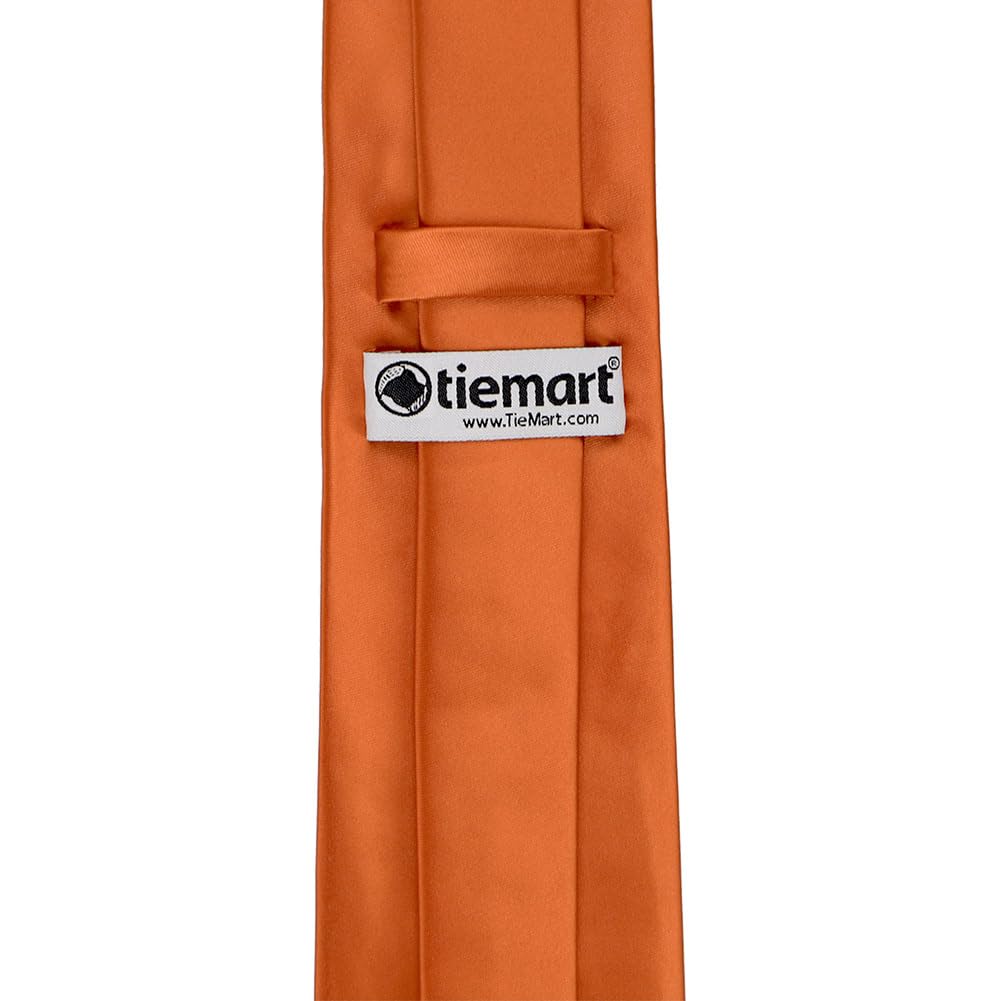 Corbata de color sólido prémium, Burnt orange 6
