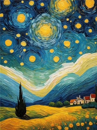 Diamond Painting Enfant et Adulte Paysage Ciel Étoilé Abstrait 90x120cm B8