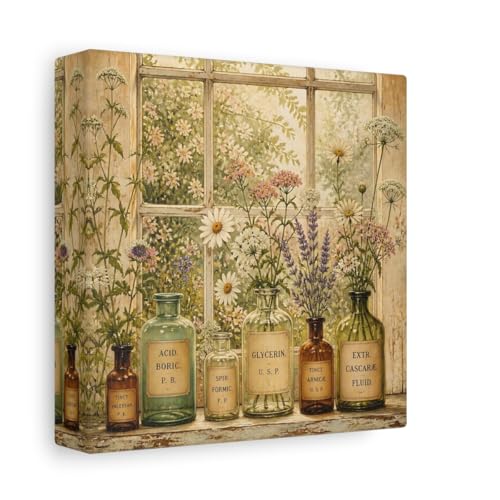 Canvas print nature herboristerie tableau rétro haut de gamme pour intérieur chic