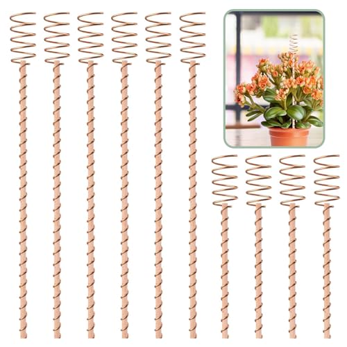 20Pcs 13.5" Electroculture Copper Gardening Antenna, Electroculture Pure Copper Plant Stakes Long Copper Garden Stakes for Growing Vegetable Garden Plants Support