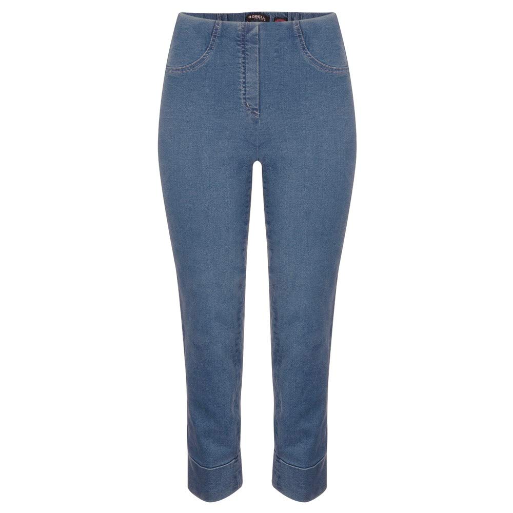 Robell - Bella 09 Jean 7/8 Length with Cuff, Light Denim, 14 (40)