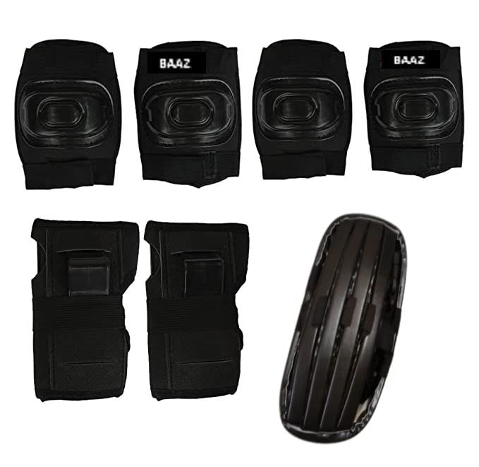 BAAZ 4 in 1 Protective kit (Head Guard, Knee Guard, Elbow Guard, Hand Guard) for Skating, Cycling & Multiple Sport for Kids, Boys, Girls, Men & Women (Black) (B0B7N183R2) Amazon Price History, Amazon Price Tracker