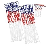 KICHOUSE 2pcs Heavy Duty Woven Basketball Nets for Use Replacement for Standard Hoops for Shot Training and Practice Loops