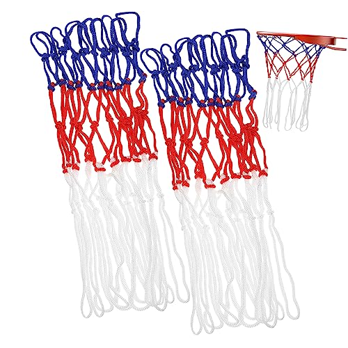 KICHOUSE 2pcs Heavy Duty Woven Basketball Nets for Use Replacement for Standard Hoops for Shot Training and Practice Loops