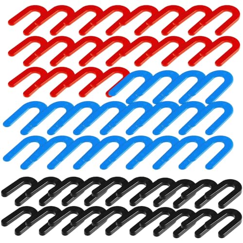 60 Pcs Plastic Auto Lift Shim Kit, 2 Post 4 Post U Shaped Lift Shims for Surface Mount Automotive Car Repair, Black 1/4