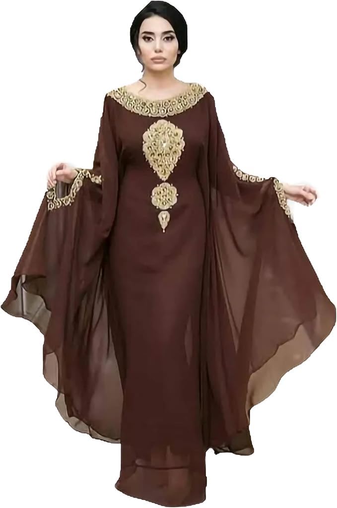 Kaftan Maxi Dress Elegant Evening Gown for Weddings, Cocktail Parties Special Occasions