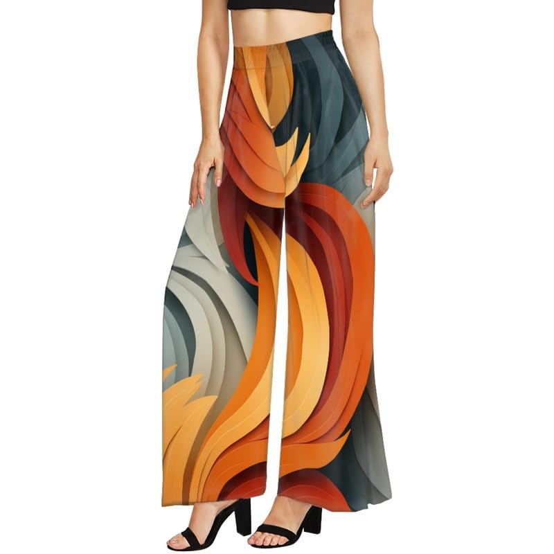 Blood Splatter Women's High Waist Pants Colorful Colorblock Beach Palazzo Long Pant Polka Dot Lounge Pant Trouser