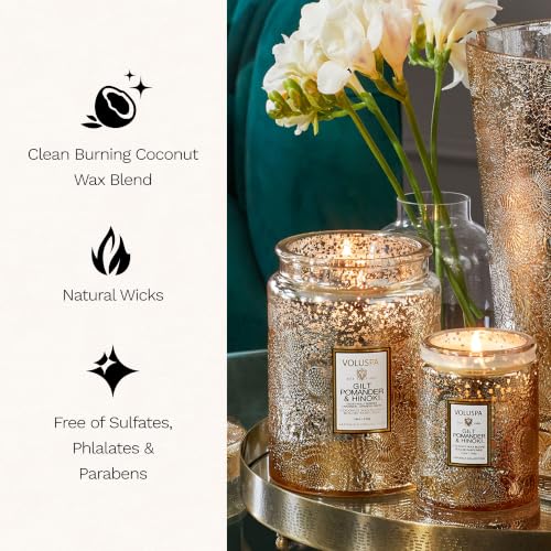 Image of Gilt Pomander Hinoki, Large Candle Jar, 18 oz, 100 Hour Burn Time, Coconut Wax for Clean Burning, Handcrafted in the USA