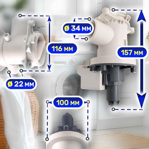 Ablaufpumpe für Waschmaschine 30W 220/240V 50HZ 0,33A Hat den Originalcode 2840940100 2840940200 2863200900 288040200 2880401800 für Beko für Blomberg für Arcelik - Garantie 10 Jahre - MONTERAL