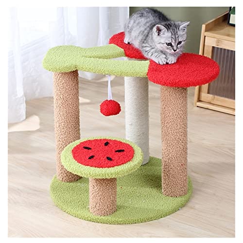 Arbre à chat griffoir avec litière et cadre d'escalade à trois niveaux