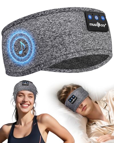 MUSICOZY Sleep Headphones, Comfortable Headband Headphones for Side Sleepers - Bluetooth 5.4 Wireless Headphone with Ultra Thin Speakers for Sleeping,Sport,Travel,Nap,Relexation
