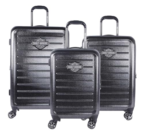 USA製BIGsize‼︎Harley-Davidson Harley-Davidson 3 Piece Cruiser Hard Sided Expandable Wheeling