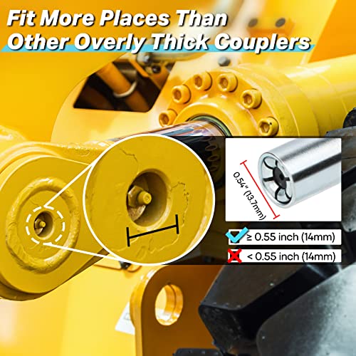 Shall Grease Gun Coupler, Quick Release & Strong Locking Grease Gun Couplers W/Zerk Fittings Cleaner, 10000 Psi High Pressure Grease Gun Tips, Compatible With All Grease Guns 1/8" Npt Grease Fittings #TOP4