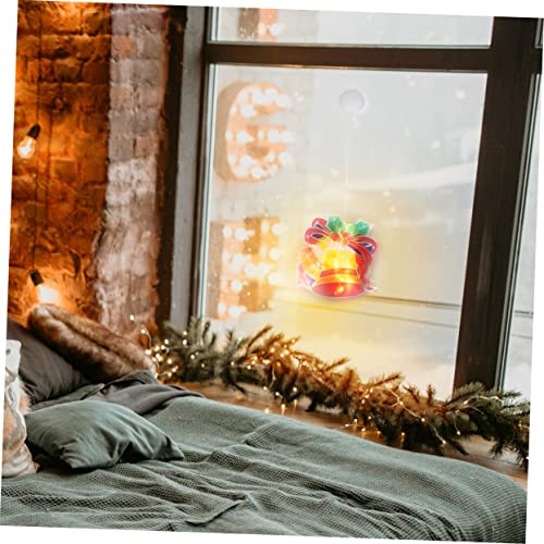 Luxshiny 1 PC Ventosa Luz Pendurada Luzes De Fadas Cortina Luz Do Feriado Acessório Luz Noturna Nata