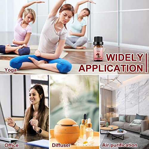 Sedbuwza Rose Essential Oil, 100% Pure Organic Rose Aromatherapy Gift Oil For Diffuser, Humidifier, Soap, Candle, Perfume #TOP5