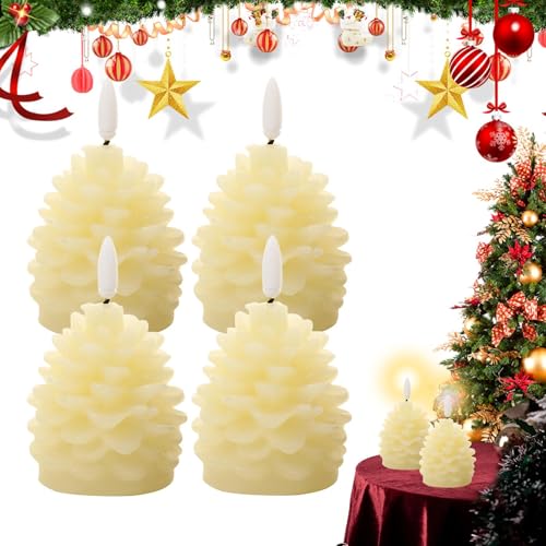 Velas sin llama ideales para regalo navideño y ornamento de mesa en festivales