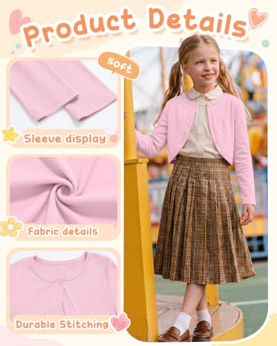 Image of Girls Uniform Long Sleeve Knitted Cardigan
