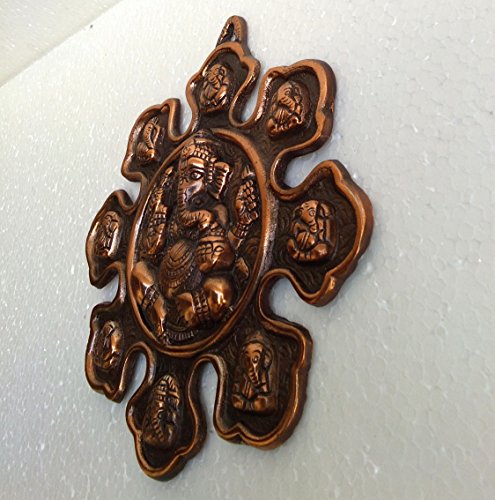 Image of Collectible India 9 Mukhi Ganesha Metal Wall Hanging, Ganesh Idol- Vastu Decor | Home Decor Items for Living Room Hall | Housewarming Gift, Wedding Anniversary Birthday Return Gift for Woman Man