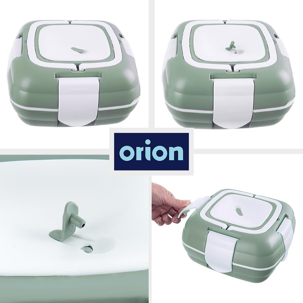 orion group Thermoschüssel mit Deckel 1,9 l Thermobehälter für Essen, Eis | Grillgut Warmhaltebehälter Speisen Edelstahlschüssel Warmhalten 2 Std Wärmehaltig Thermoschüsseln