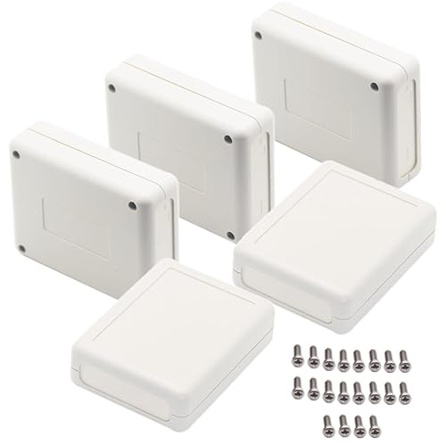 Miniatura 49 de Zulkit 5 cajas de proyecto de plástico ABS para proyectos eléctricos, caja de conexiones pequeña, color blanco, 2.4 x 1.42 x 0.98 pulgadas