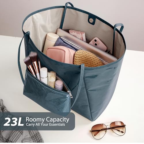 Image of KALIDI PVC Tote Women Weekender Bag Large Shopper Handbag Oversize Shoulder Travel Purse