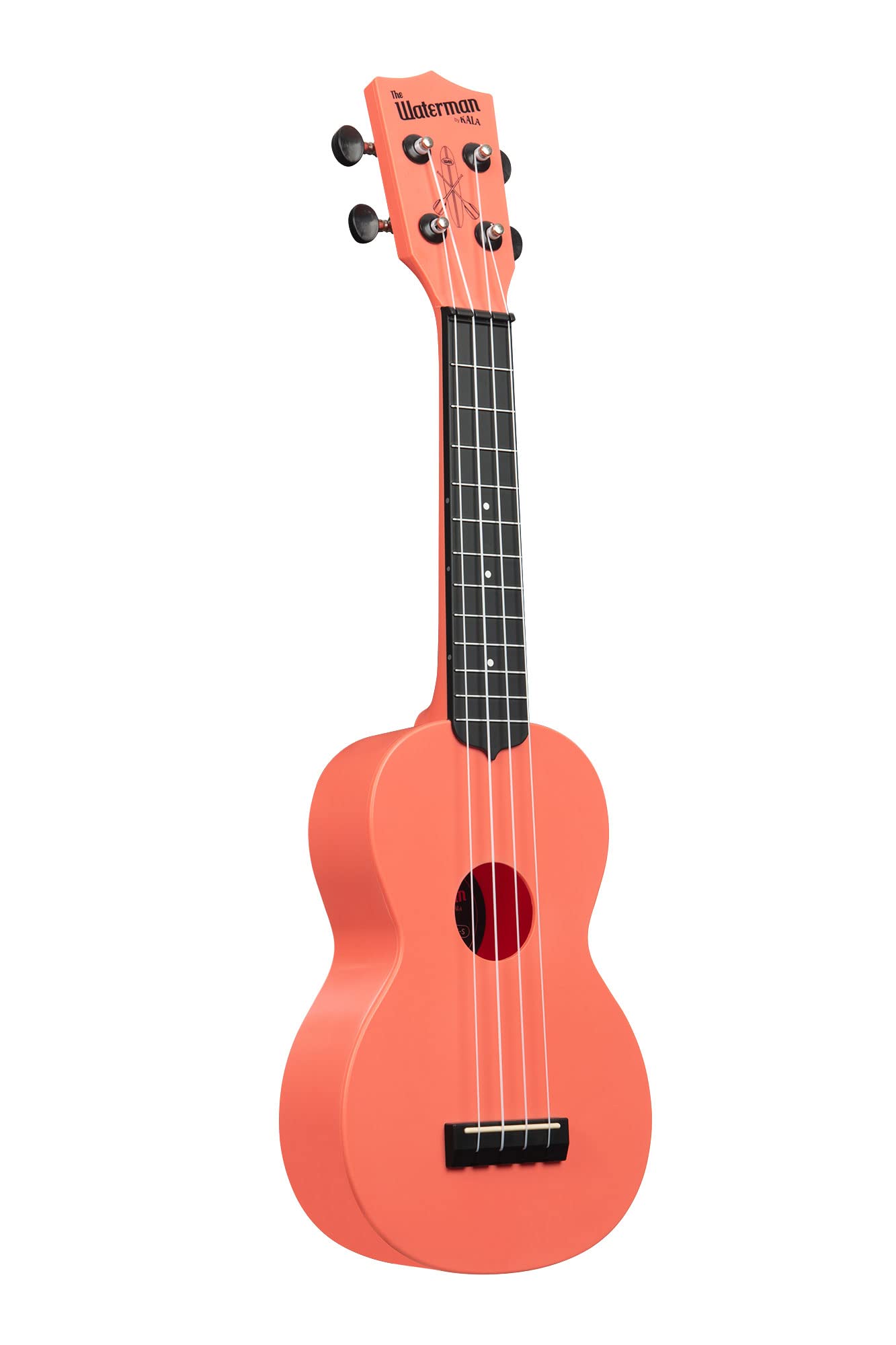 Brand Music Co. The Waterman Beach Collection, 4-String Ukulele, Right, Pink Dusk, Soprano (KA-WMS-PK-S)