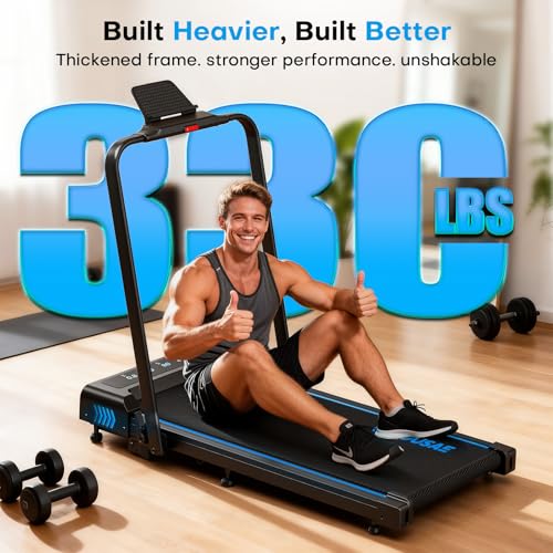 Treadmill, FOUSAE 5 in 1 Foldable Treadmills for Home with App Compatible, 12 Programes, Powerful 2.75 HP Brushless Motor Walking Pad with 10% Incline, Magnetic Remote Control Double Operation - Image 6
