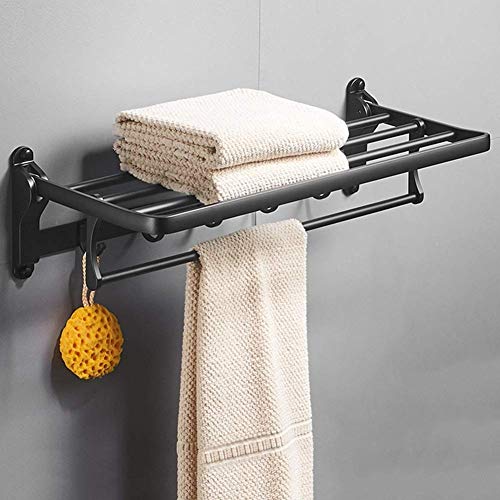 Estantes de baño de pared rectangulares con toallero y balda de cocina 2