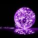 ITART Purple LED String Lights Battery Powered Set of 8 Mini Fairy Lights 20 LED 6ft Thin Wire Rope Lights for DIY Craft Mardi Gras Carnival Halloween Centerpiece Decoration