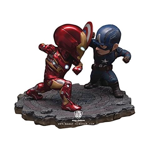 Beast Kingdom Toys Captain America Civil War Egg Attack Statue 2-Pack Iron Man vs. Captain America 20 cm Cover