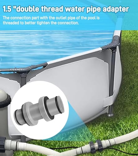 SUCANY 38 mm Pool Hose Connector, 2-Way Pool Hose Connector, Diameter 38 mm Hose Connector Adapter, for Diameter 38 mm Hose, for Intex, Bestway, ColemanPools Pool Hose Adapter (2 Pieces) - Image 4