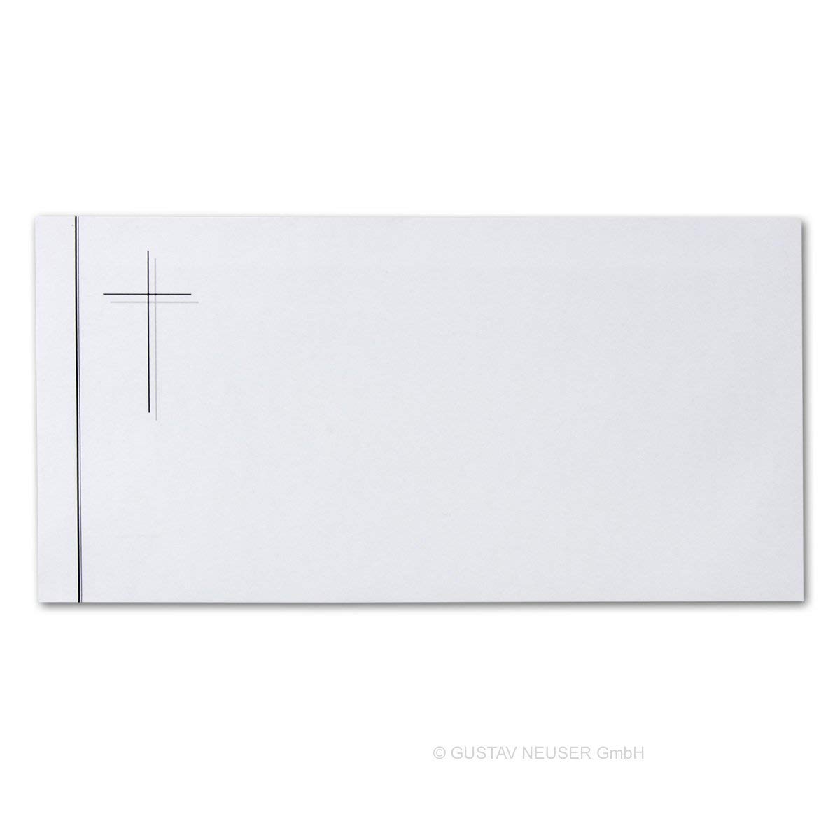 Série Bianca - Lot de 400 enveloppes de condoléances, avec motif de bougies sur bois ancien, fermeture adhésive, format DIN long, 22 x 11 cm, 90 g/m²