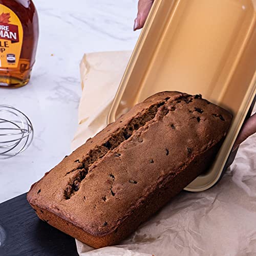 Wokic Nonstick Baking Pans Set - 5-Piece Baking Sheet With Round Cake Pan, Square Cake Pan, Loaf Pan, Muffin Pan, And Roasting Pan, Dishwasher Safe, Oven Safe, And Easy To Clean #TOP5