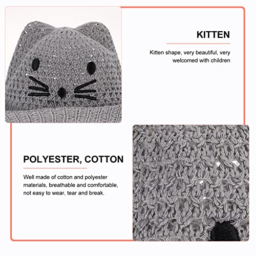 NOLITOY Summer Boys and Girls Sun Hat Bucket Hat for Boys and Girls Fashion Design Grey4