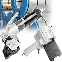 2 in 1 Metal Pneumatic Steel Strapping Machine - Portable Tensioner and Cutter Sealer,for for Heavy Duty Packaging | Pro Air-Powered Banding Tools 25mm